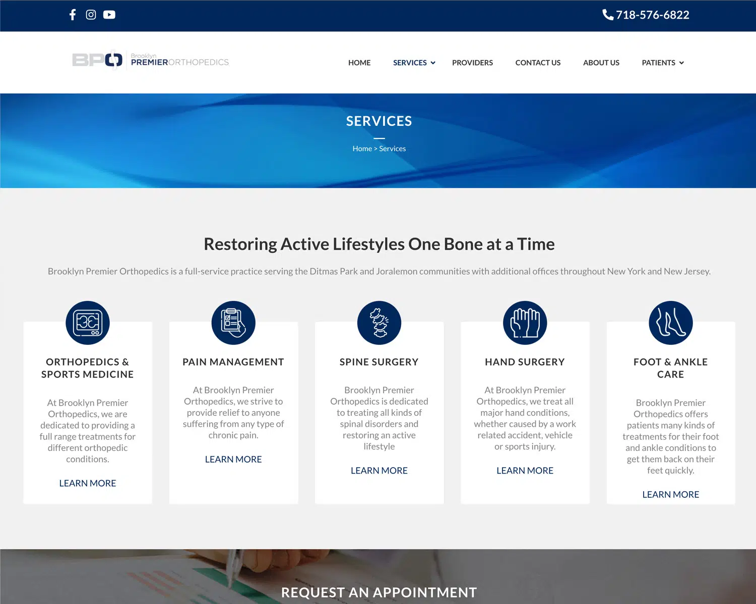 website design BPO orthopedic