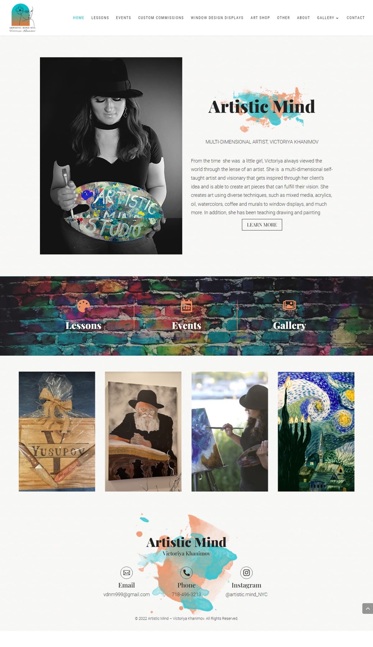 Multi-Dimensional Artist Website