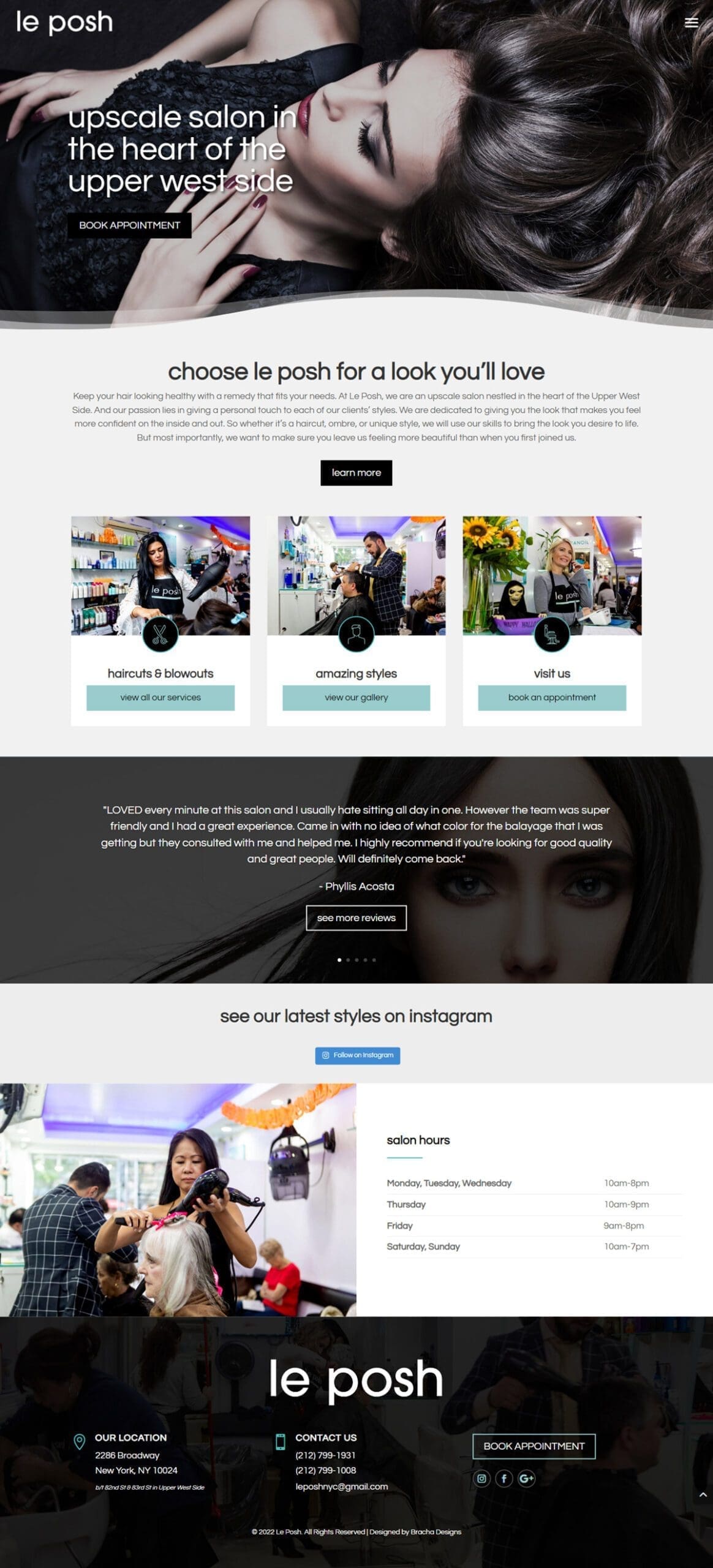 Upscale Salon Website