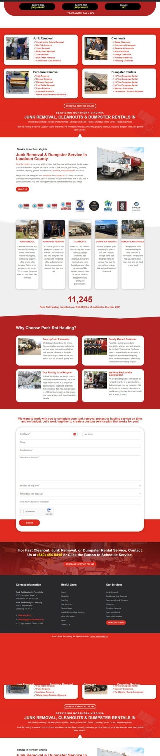 Junk Removal Website