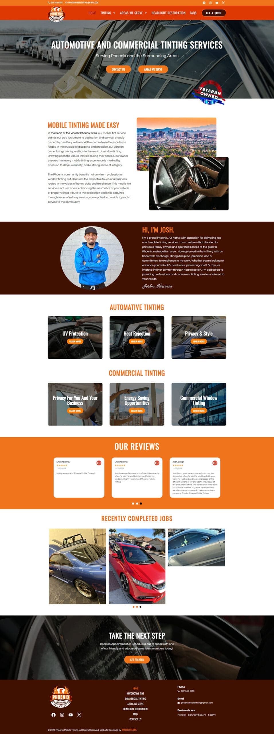 Mobile Tinting Service Website