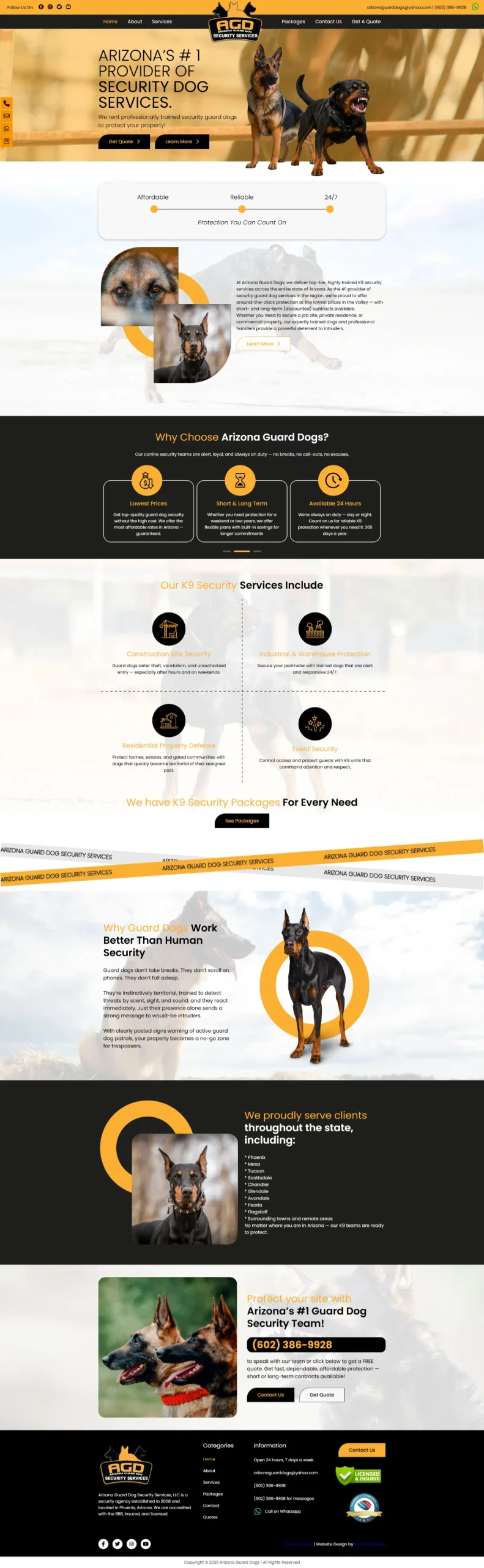 Guard Dog Security Service Website