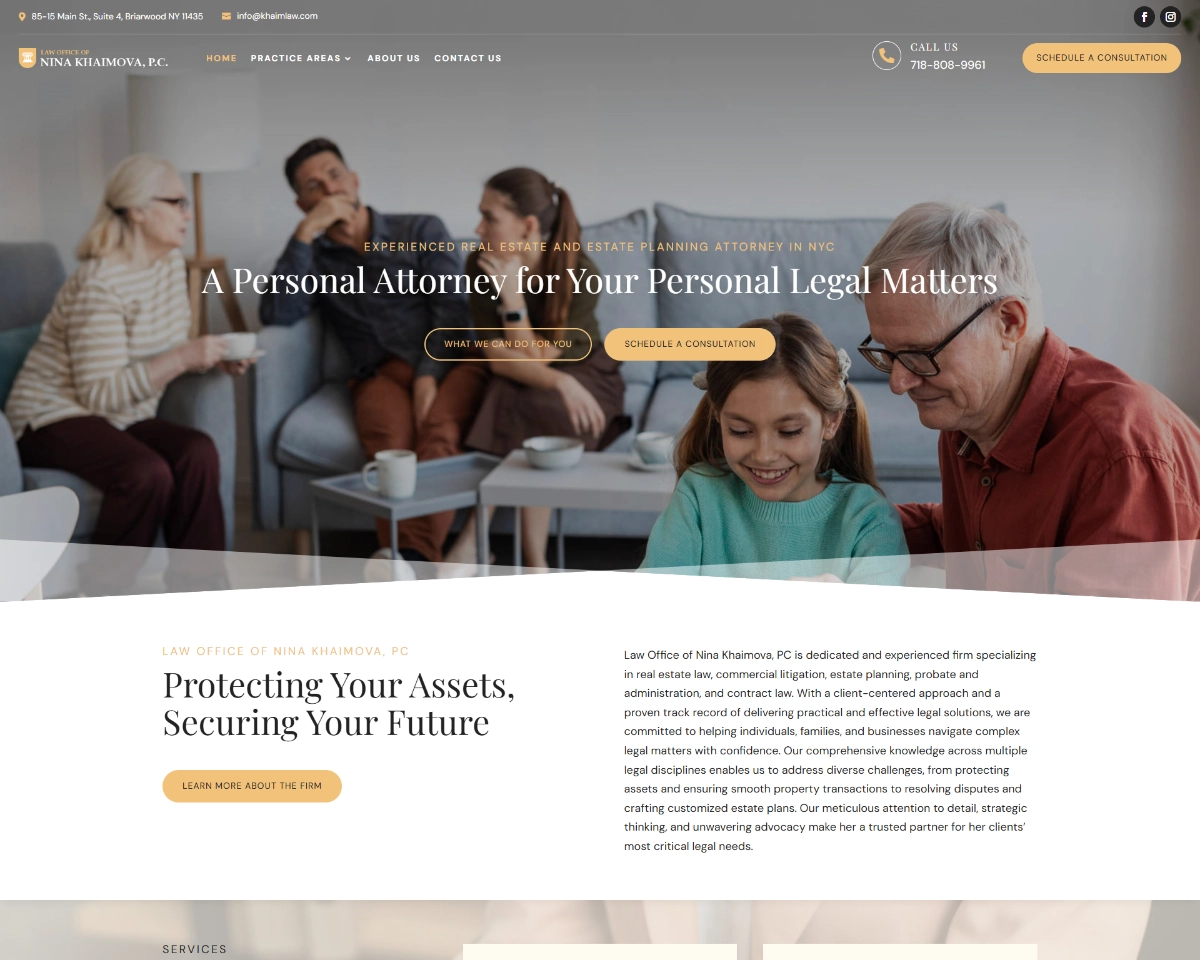Website Design Nina Khaimova Law 3 Website Design Nina Khaimova Law 3