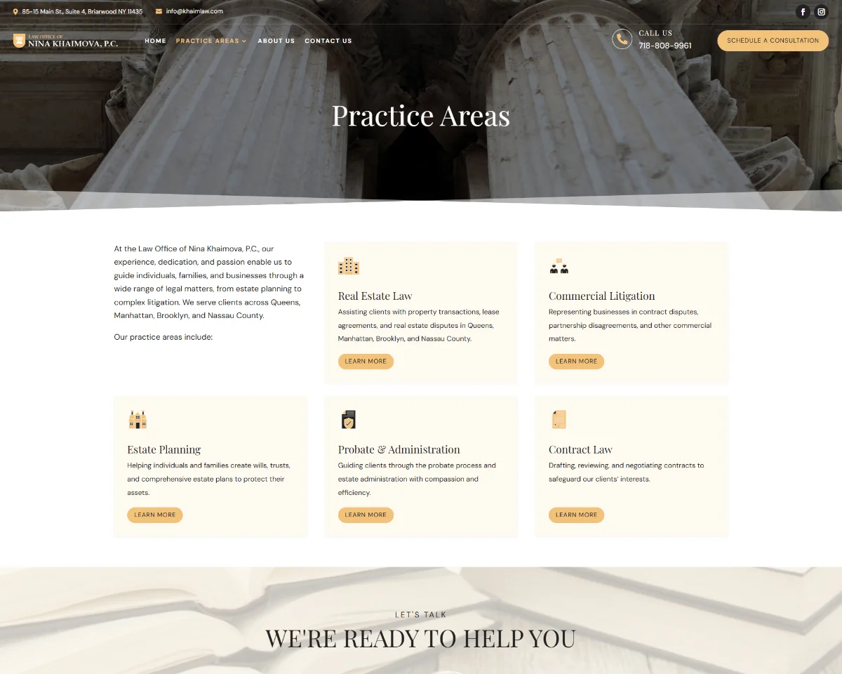 Website Design Nina Khaimova Law 4 Website Design Nina Khaimova Law 4