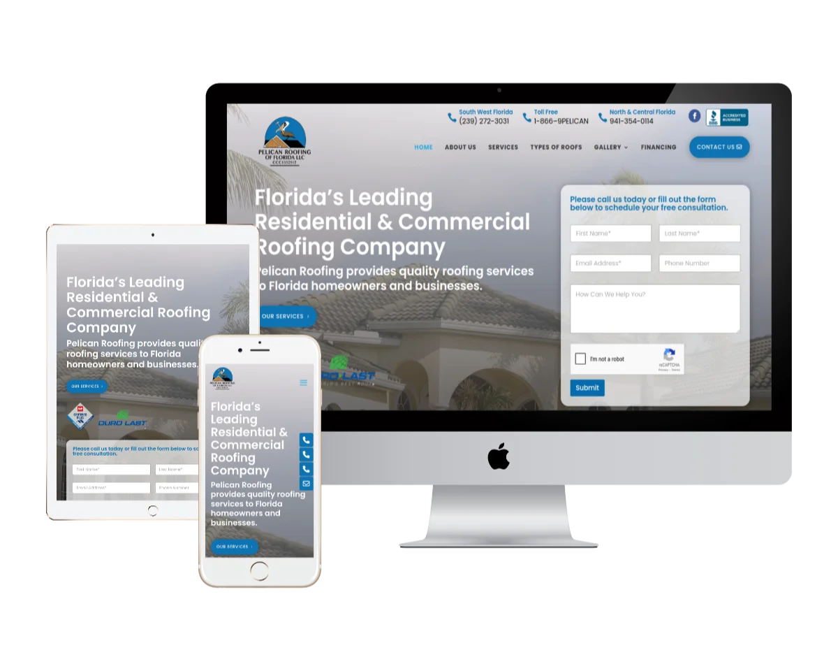 Website Design | Pelican Roofing Website Design | Pelican Roofing