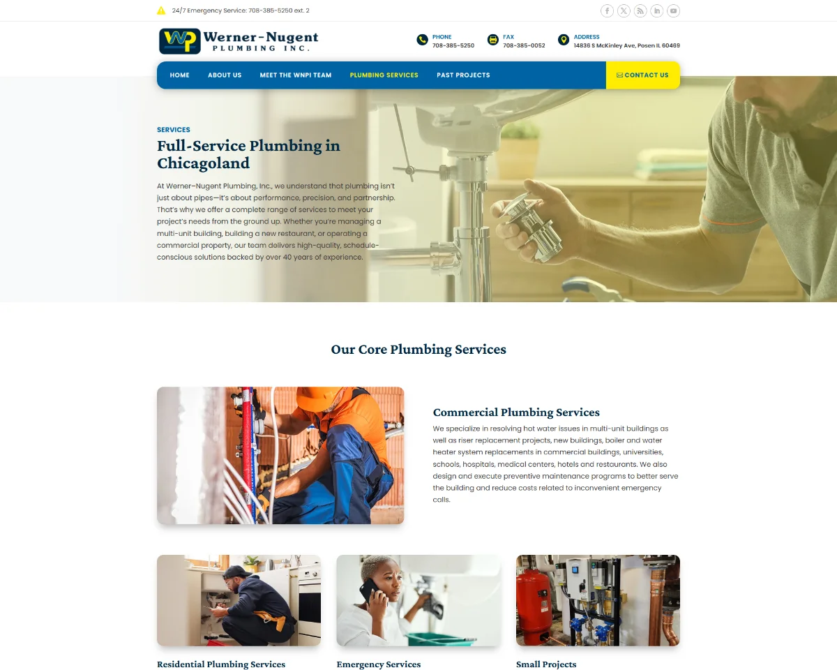 Website Design Werner Nugent Plumbing 4 Website Design Werner Nugent Plumbing 4