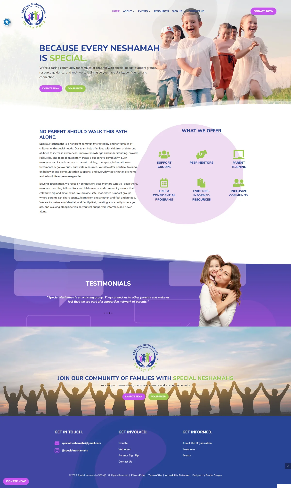 Special Needs Nonprofit Website