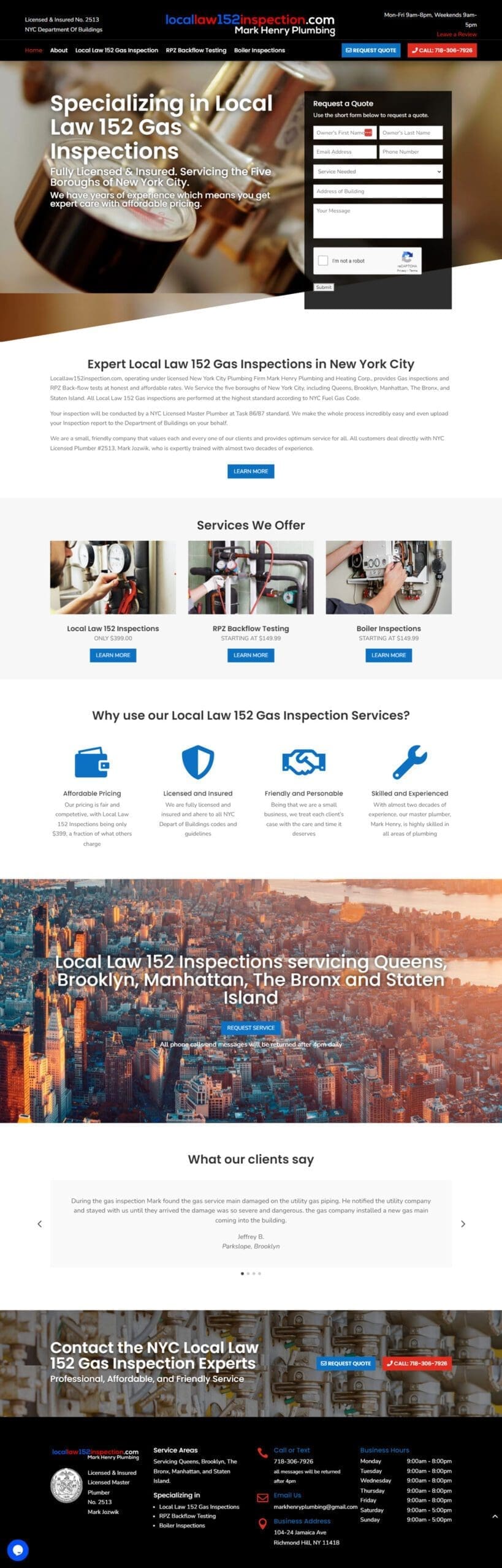 Gas Inspection Website